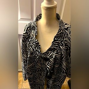 John Meyer of Norwich zebra print, oversized special occasion blazer, 26 W